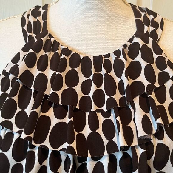 EnFocus Studio Brown & White Polka Dot Sheath Style Dress - Picture 4 of 12